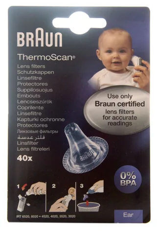 Braun / Welch Allyn ThermoScan lensfilters — 40 stuks