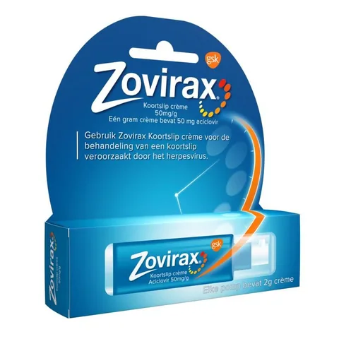Zovirax Koortslip crème — pompverpakking 2 gram