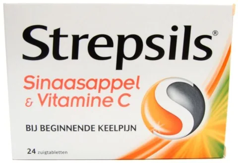 Strepsils Sinaasappel met Vitamine C — 24 zuigtabletten